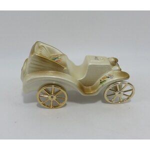 Vintage Berger Classic Convertible Car Figurine With Gold and Flower Design